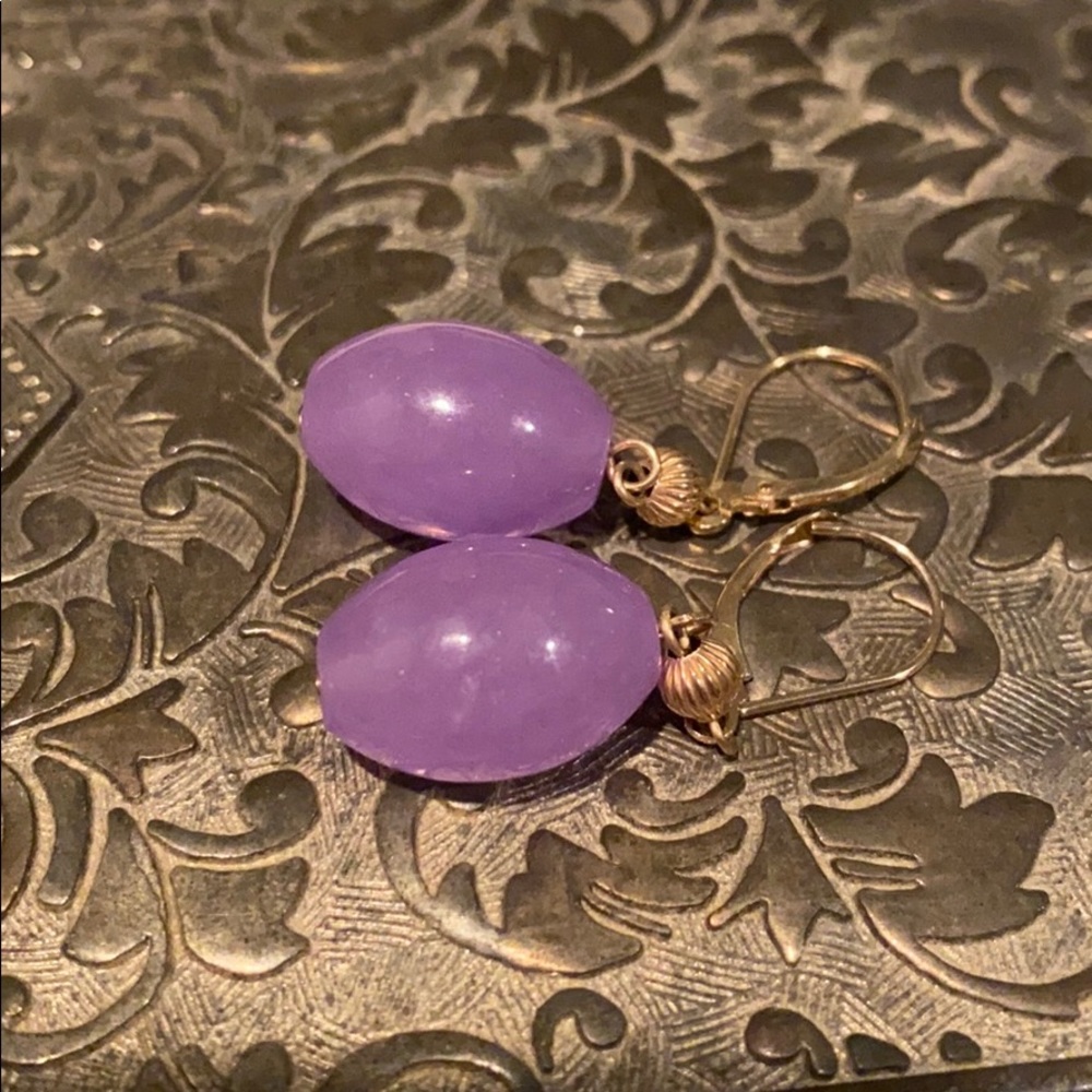 Lavender Jade earrings